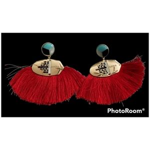 Zara tassle pierced earrings